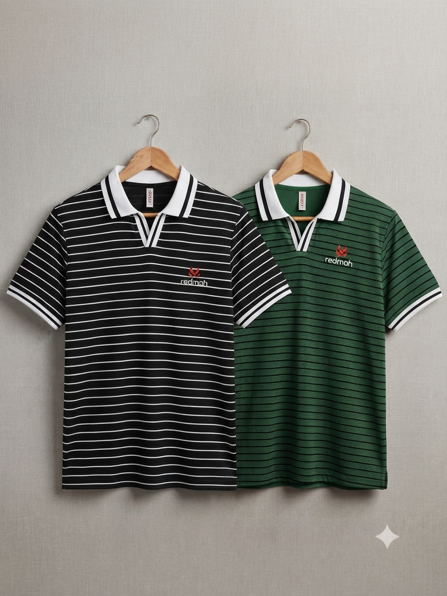 Oldmoney Polo (black+green)