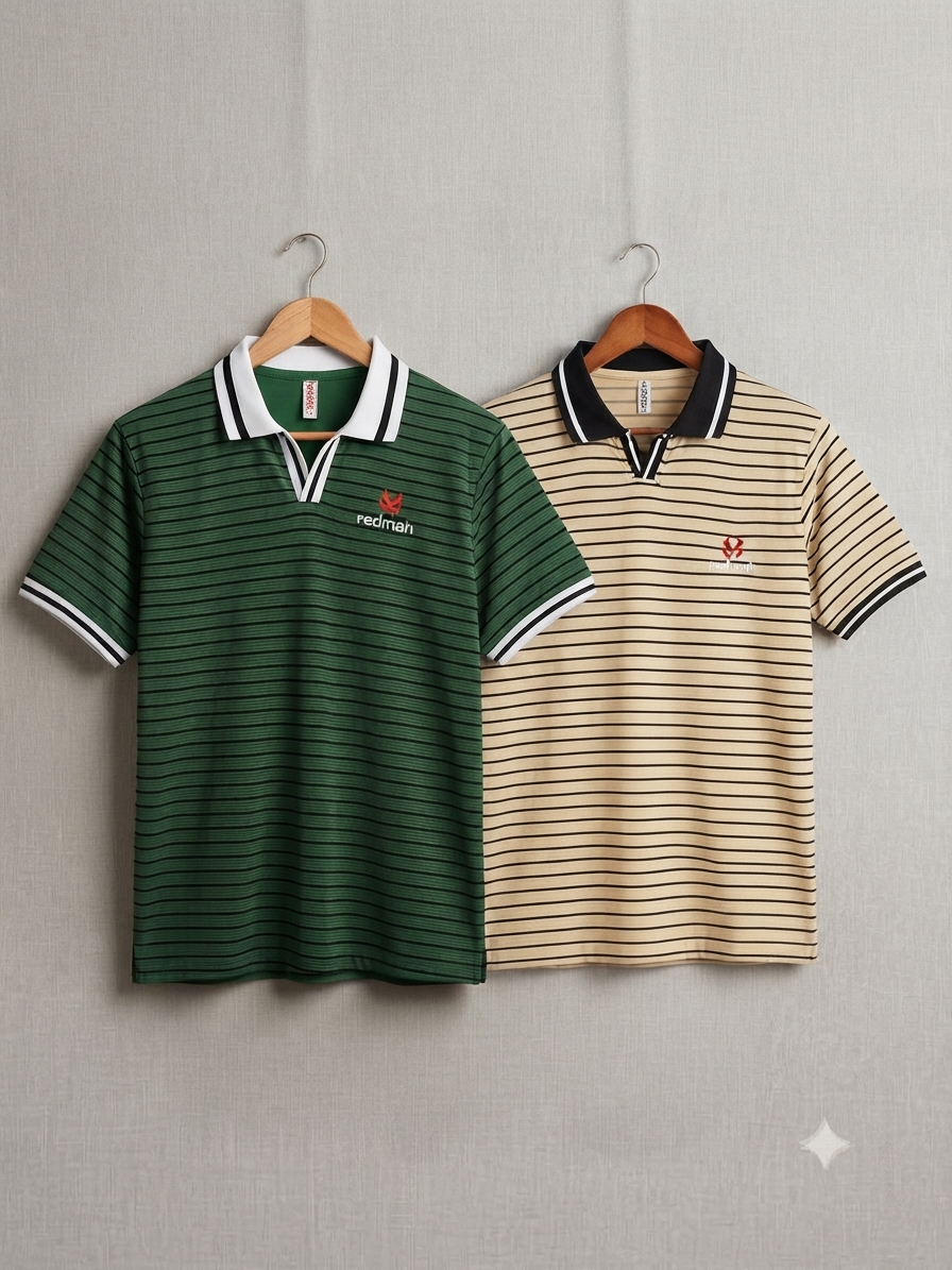 Oldmoney Polo (green+cream)