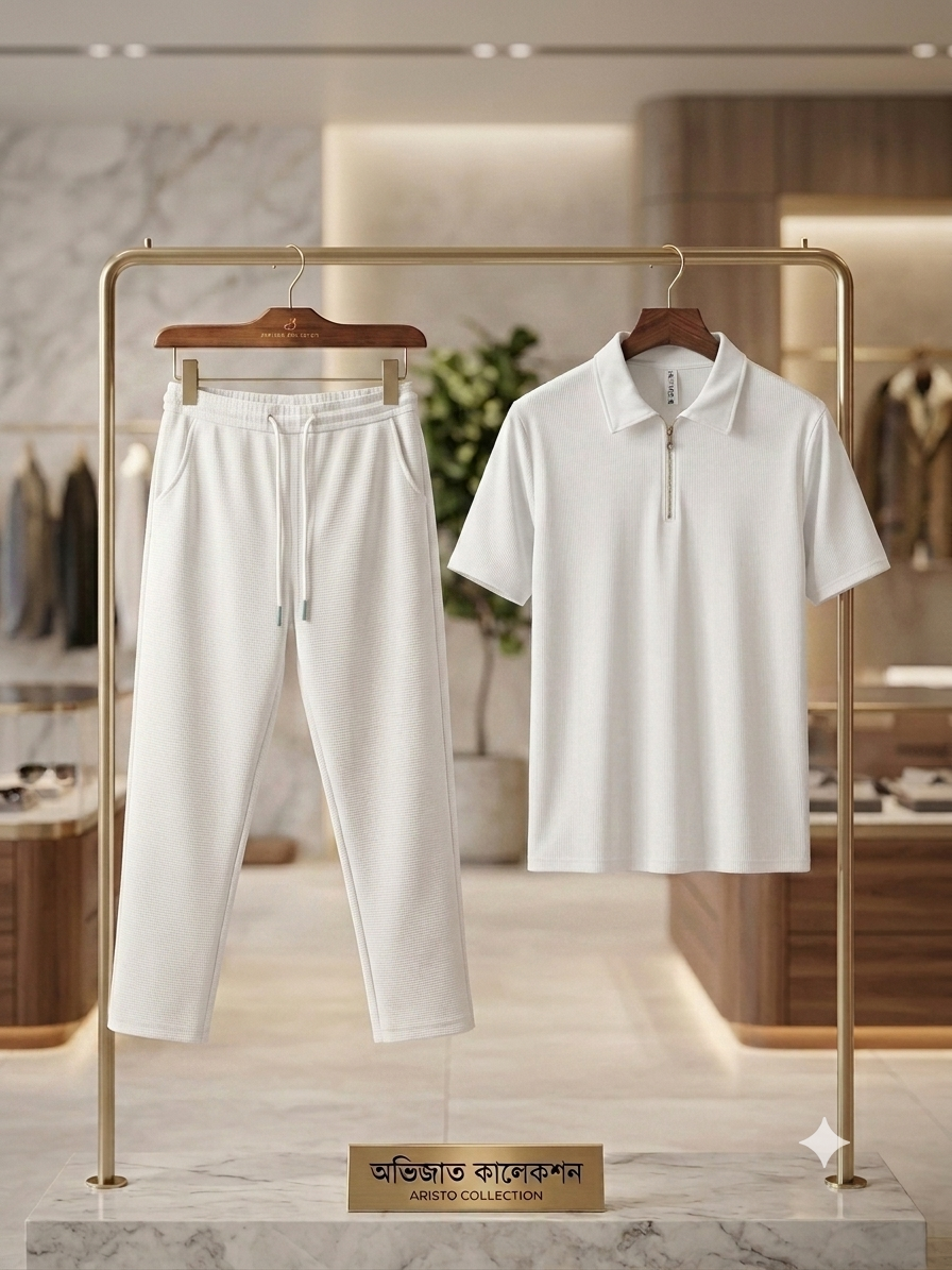Combo polo+trowjer(white)