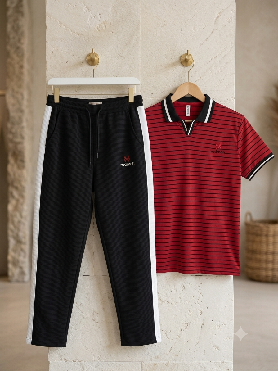 Combo Marron Polo+Black Pant