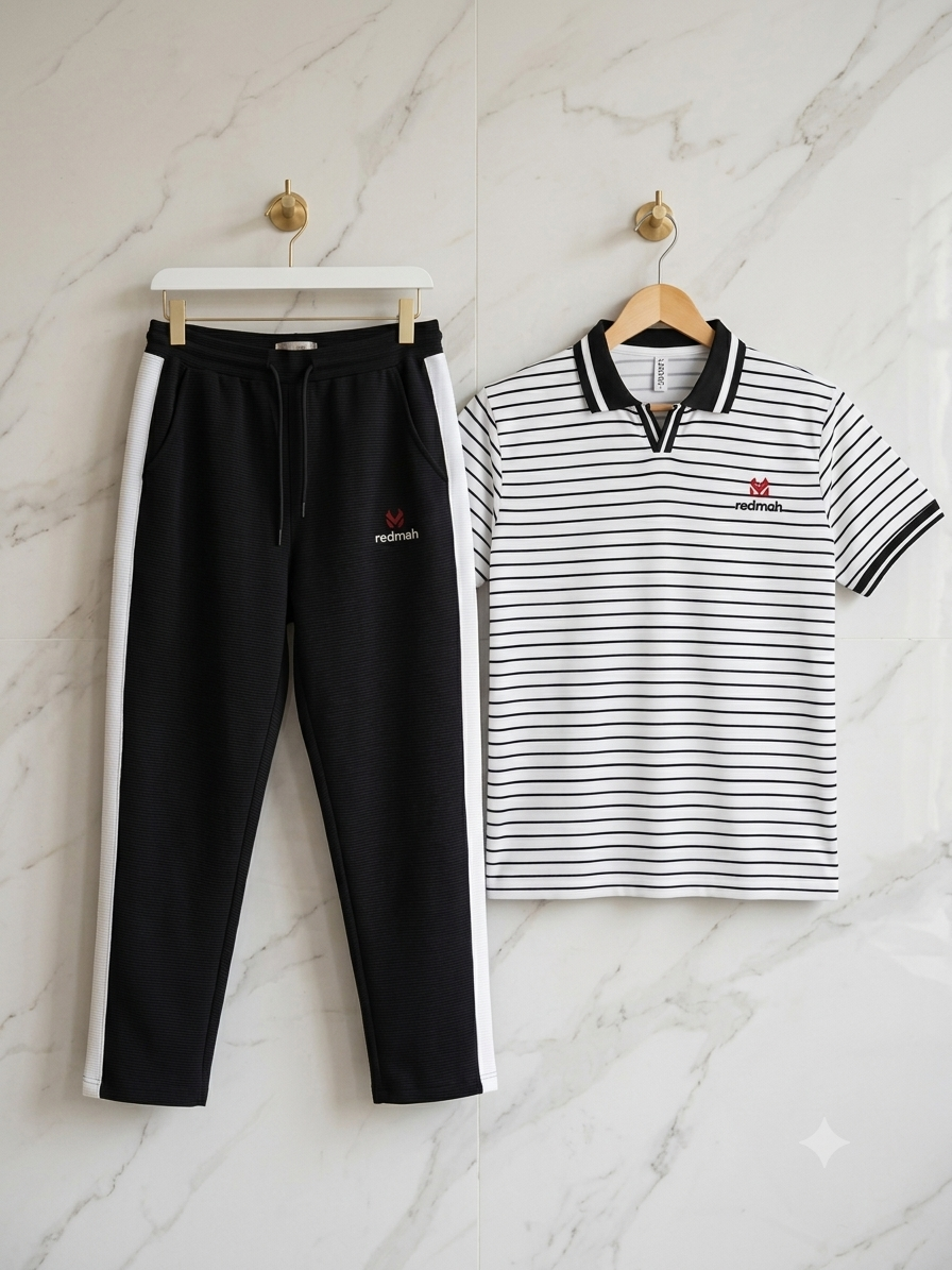 Combo Set White Polo+Black Pant